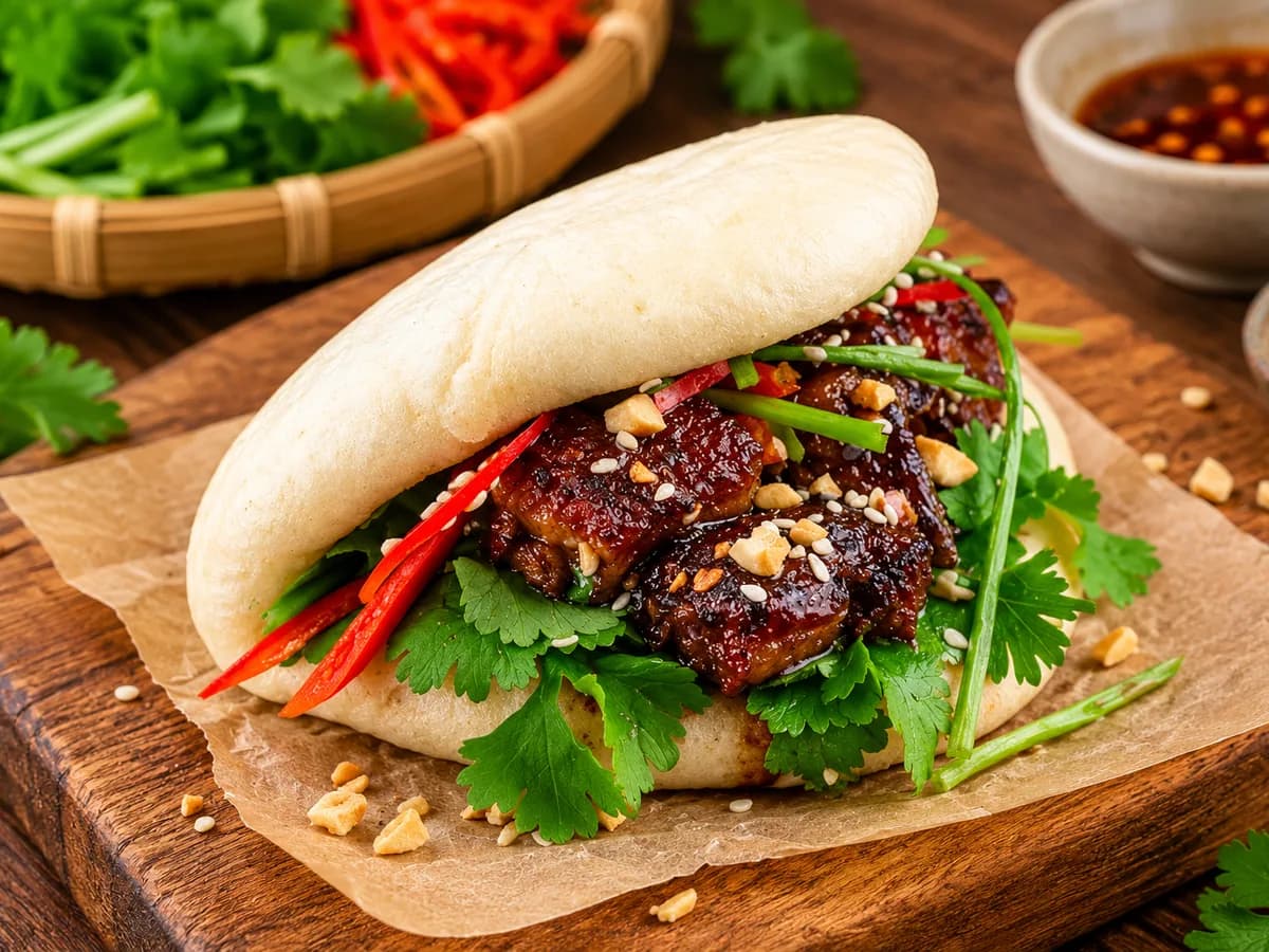 Vietnamese Grilled Pork Steamed Buns