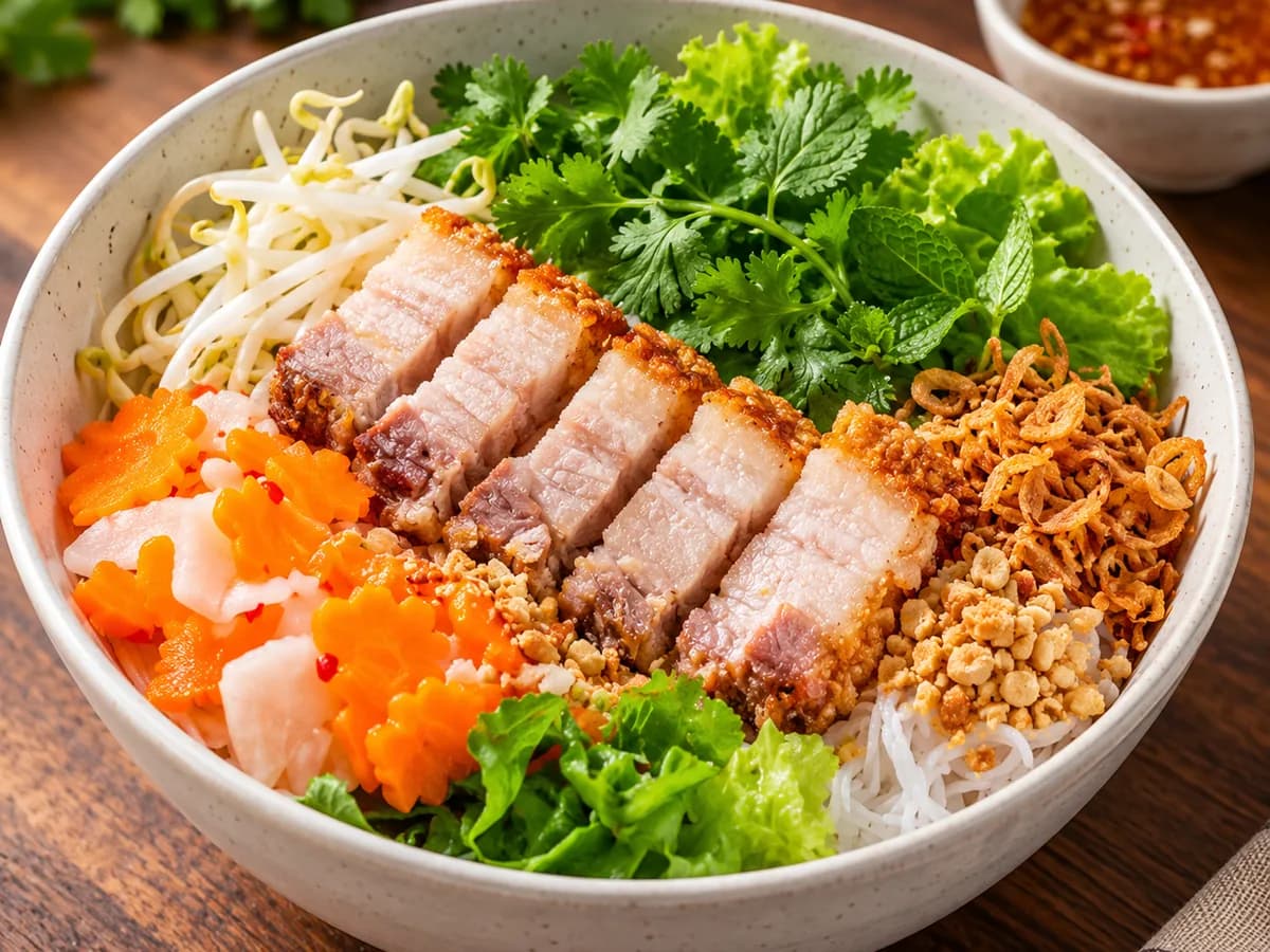 Crispy Roast Pork Vermicelli Bowl