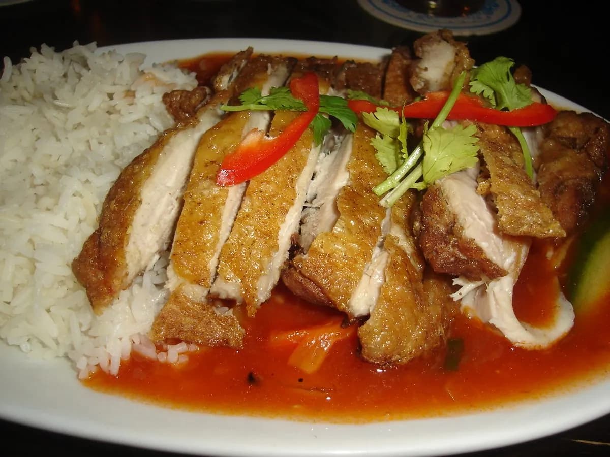 Sweet & Sour Chicken on Fried Rice
