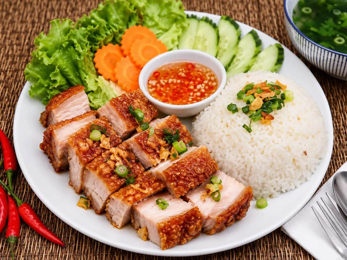 Crispy Roast Pork Rice Bowl