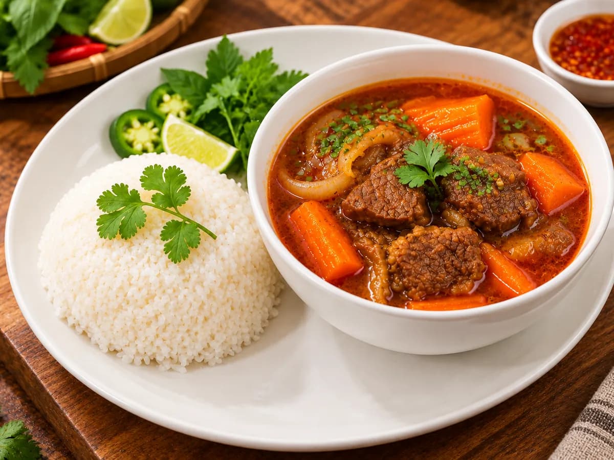 Vietnamese Beef Stew with Rice